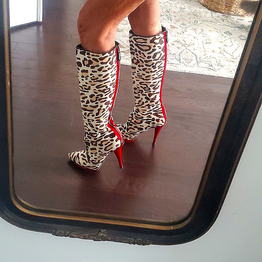 Kenneth Cole wild leopard boots